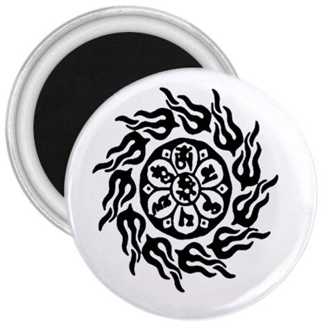 OMPH B&W 3  Magnet from ArtsNow.com Front