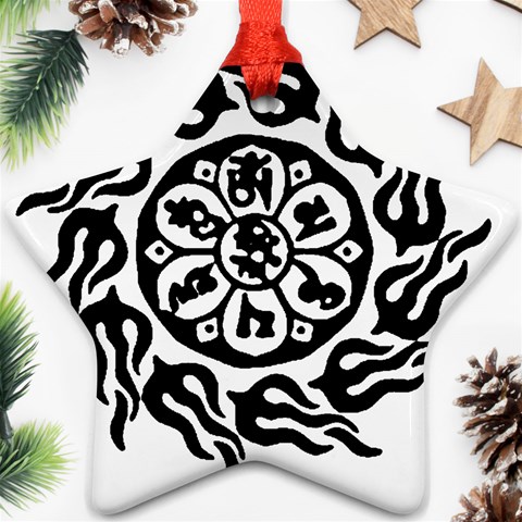 OMPH B&W Ornament (Star) from ArtsNow.com Front