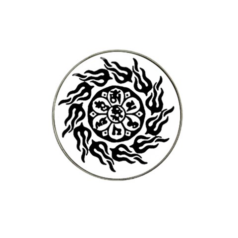 OMPH B&W Hat Clip Ball Marker (10 pack) from ArtsNow.com Front
