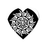 OMPH W&B Magnet (Heart)