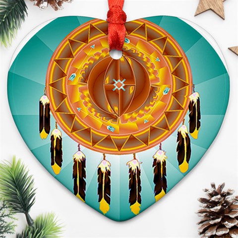 Cheyenne Ornament (Heart) from ArtsNow.com Front