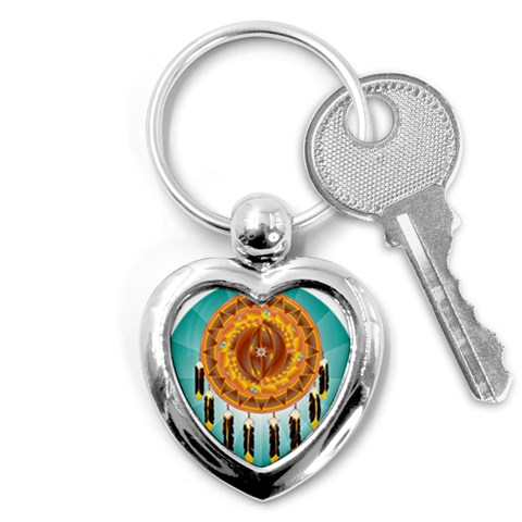 Cheyenne Key Chain (Heart) from ArtsNow.com Front