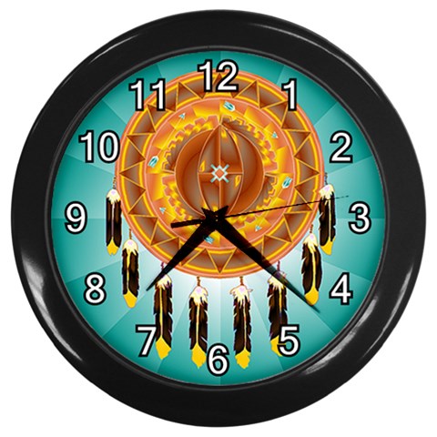 Cheyenne  Wall Clock (Black with 12 white numbers) from ArtsNow.com Front