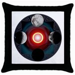 4 Moons Throw Pillow Case (Black)