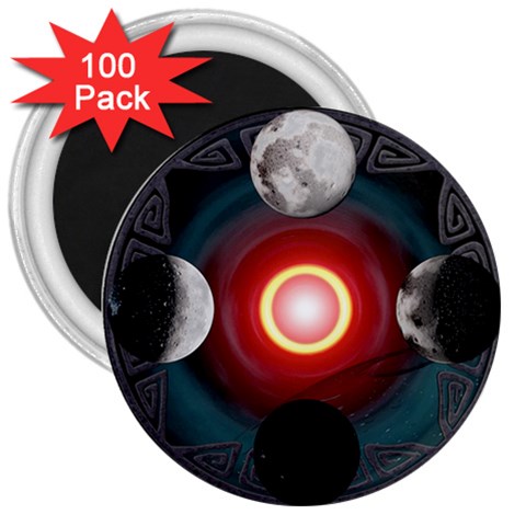 4 Moons 3  Magnet (100 pack) from ArtsNow.com Front