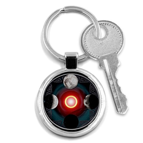 4 Moons Key Chain (Round) from ArtsNow.com Front