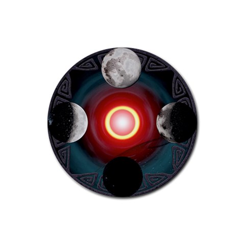 4 Moons Rubber Coaster (Round) from ArtsNow.com Front