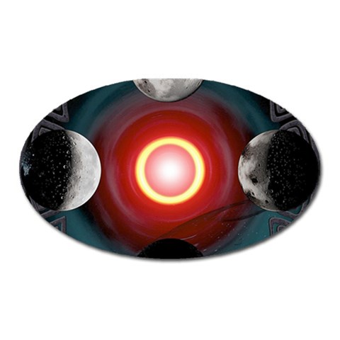 4 Moons Magnet (Oval) from ArtsNow.com Front