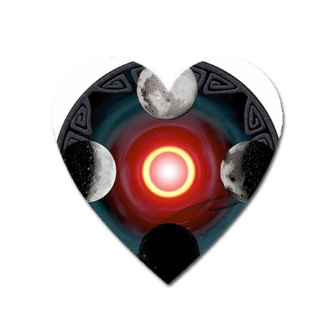 4 Moons Magnet (Heart) from ArtsNow.com Front