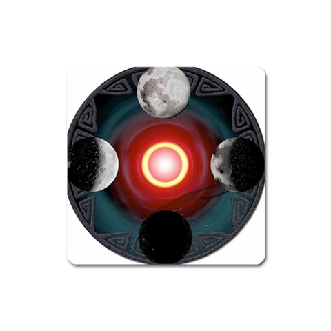 4 Moons Magnet (Square) from ArtsNow.com Front