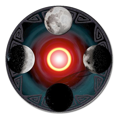 4 Moons Magnet 5  (Round) from ArtsNow.com Front