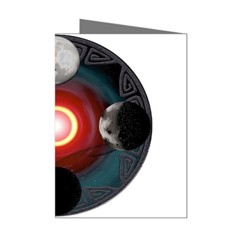4 Moons Mini Greeting Cards (Pkg of 8) from ArtsNow.com Left