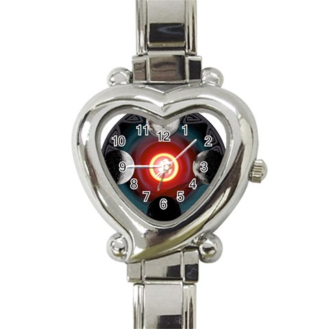 4 Moons Heart Italian Charm Watch from ArtsNow.com Front