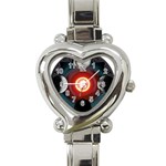 4 Moons Heart Italian Charm Watch