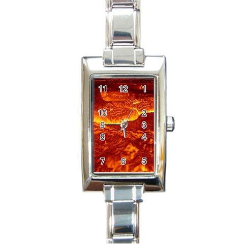 Lava Rectangular Italian Charm Watch from ArtsNow.com Front