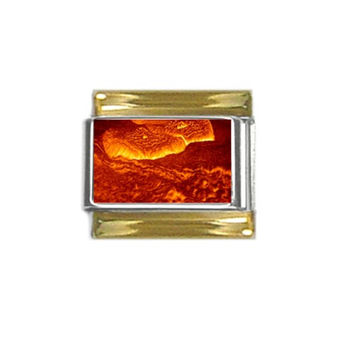 Lava Gold Trim Italian Charm (9mm) from ArtsNow.com Front