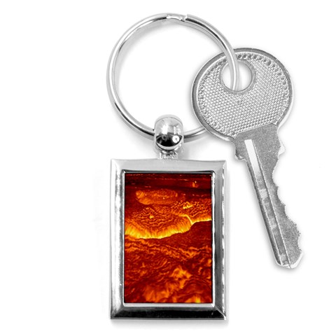 Lava Key Chain (Rectangle) from ArtsNow.com Front