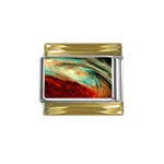 Nebula 1 Gold Trim Italian Charm (9mm)