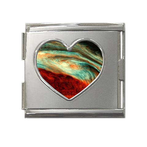 Nebula 1 Mega Link Heart Italian Charm (18mm) from ArtsNow.com Front