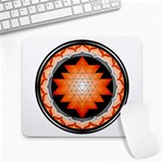 Orange_Sri_Yantra Large Mousepad