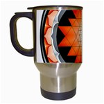 Orange_Sri_Yantra Travel Mug (White)