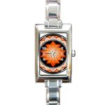 Orange_Sri_Yantra Rectangular Italian Charm Watch