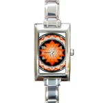 Orange_Sri_Yantra Rectangular Italian Charm Watch