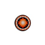 Orange_Sri_Yantra 1  Mini Button