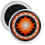 Orange_Sri_Yantra 3  Magnet