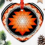 Orange_Sri_Yantra Ornament (Heart)