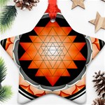 Orange_Sri_Yantra Ornament (Star)