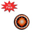 Orange_Sri_Yantra 1  Mini Magnet (10 pack) 