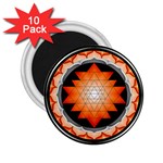 Orange_Sri_Yantra 2.25  Magnet (10 pack)