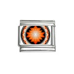 Orange_Sri_Yantra Italian Charm (9mm)