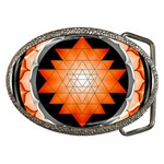 Orange_Sri_Yantra Belt Buckle