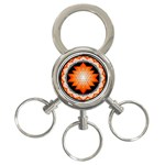 Orange_Sri_Yantra 3-Ring Key Chain