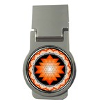 Orange_Sri_Yantra Money Clip (Round)