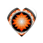 Orange_Sri_Yantra Magnet (Heart)