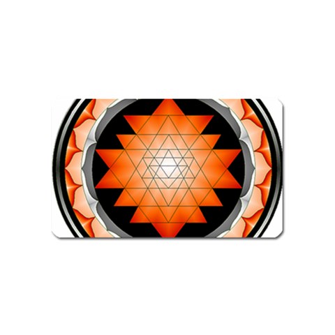 Orange_Sri_Yantra Magnet (Name Card) from ArtsNow.com Front