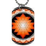 Orange_Sri_Yantra Dog Tag (One Side)