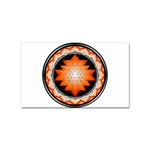 Orange_Sri_Yantra Sticker Rectangular (10 pack)