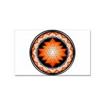 Orange_Sri_Yantra Sticker Rectangular (100 pack)