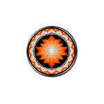 Orange_Sri_Yantra Golf Ball Marker