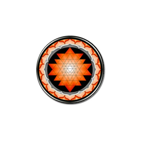 Orange_Sri_Yantra Golf Ball Marker (10 pack) from ArtsNow.com Front