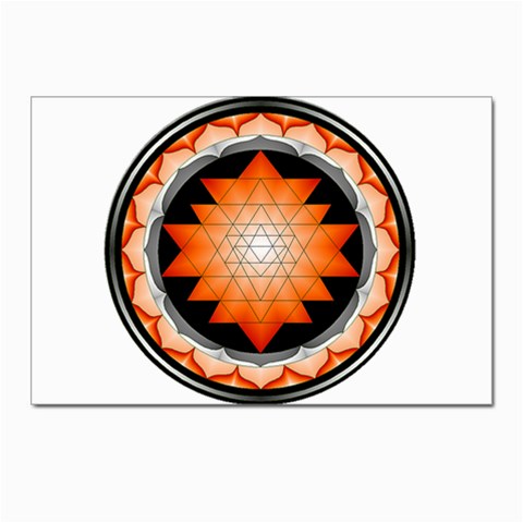 Orange_Sri_Yantra Postcards 5  x 7  (Pkg of 10) from ArtsNow.com Front