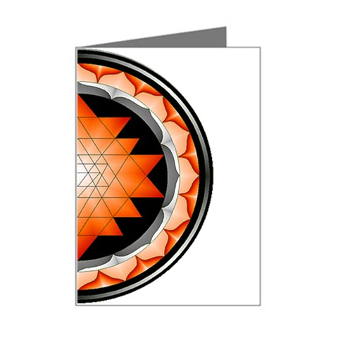 Orange_Sri_Yantra Mini Greeting Card from ArtsNow.com Left