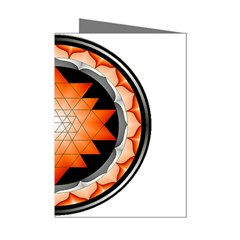 Orange_Sri_Yantra Mini Greeting Cards (Pkg of 8) from ArtsNow.com Left