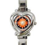 Orange_Sri_Yantra Heart Italian Charm Watch