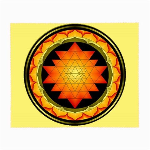 Orange_Sri_Yantra Glasses Cloth (Small) from ArtsNow.com Front