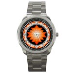 Orange_Sri_Yantra Sport Metal Watch